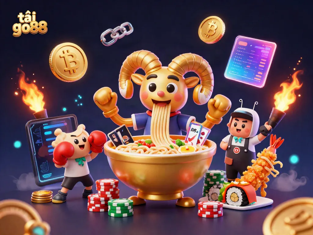 Experience thrilling gambling action with tải go88 illustrated in a vibrant 3D scene featuring unique characters and gameplay.