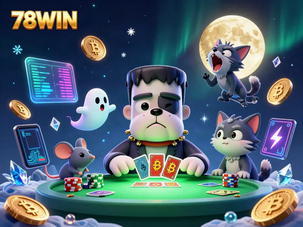 Engage in thrilling gameplay with 78WIN, featuring unique characters in an exciting casino setting.