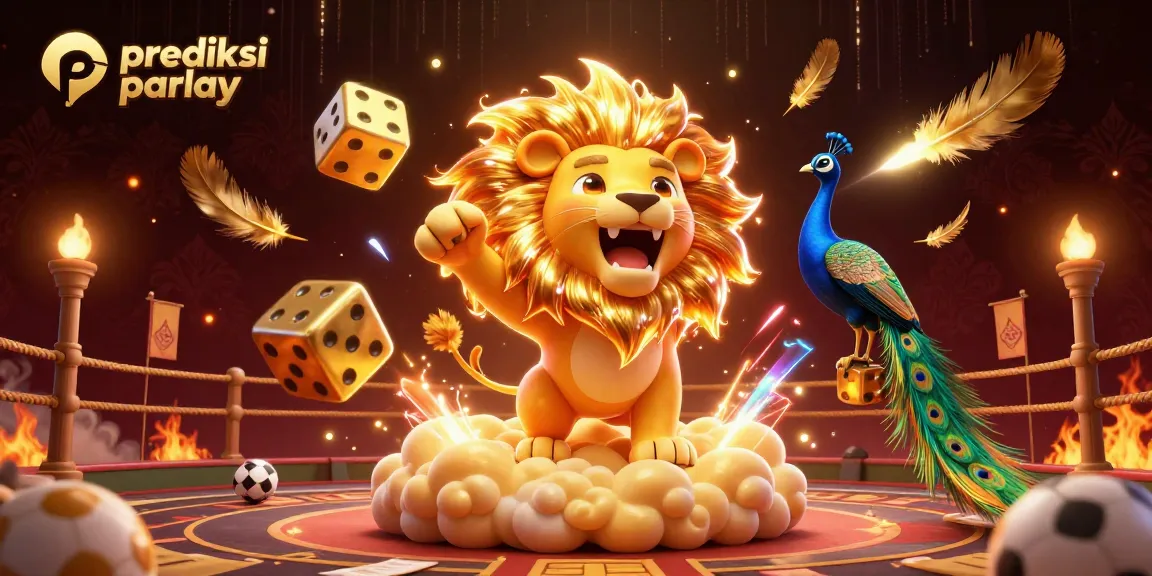Engage in prediksi parlay with vibrant sports betting arena, showcasing thrilling outcomes, sports balls, and dice.