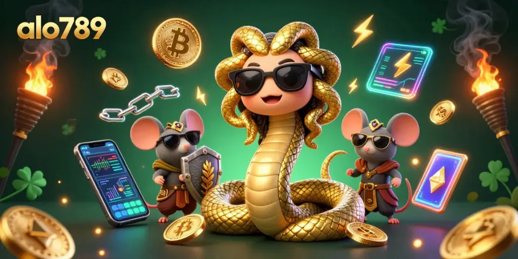 Experience thrilling gameplay at alo789 with vibrant 3D casino characters and engaging crypto elements.