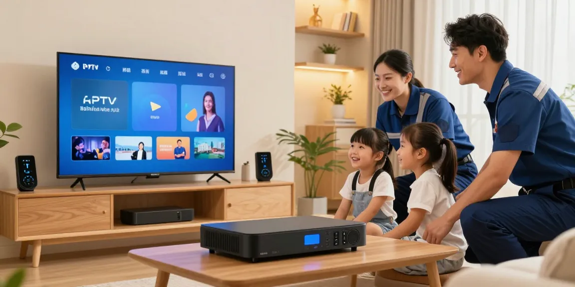 Smart IPTV installation by reliable local service providers enhancing home entertainment experience.