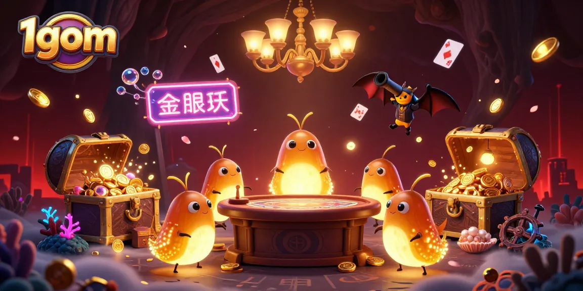 Experience thrilling gameplay with 1gom in a vibrant cave casino illuminated by glowworms and bat dealer.