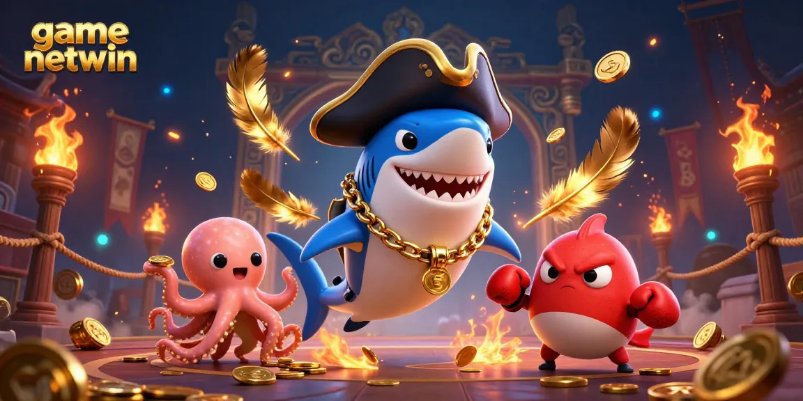 Engage in thrilling online play with game netwin featuring cartoon characters in a vibrant casino setting.