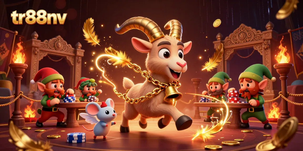 Engage with thrilling games at tr88nv's festive casino featuring a Krampus goat, angel mouse, and elf gremlins!