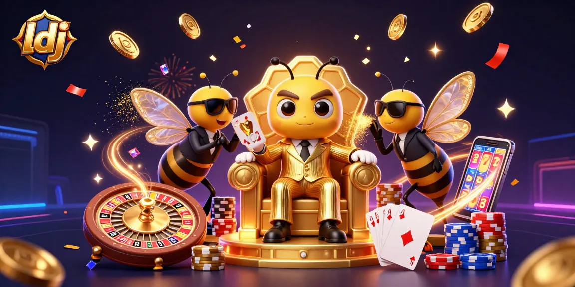 Experience winning excitement at ldj with this vibrant casino illustration featuring games and characters.