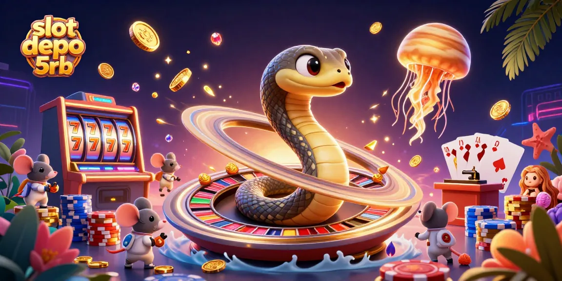 Experience the thrill of slot depo 5rb as astronauts bet on a cosmic roulette wheel with vibrant casino elements.