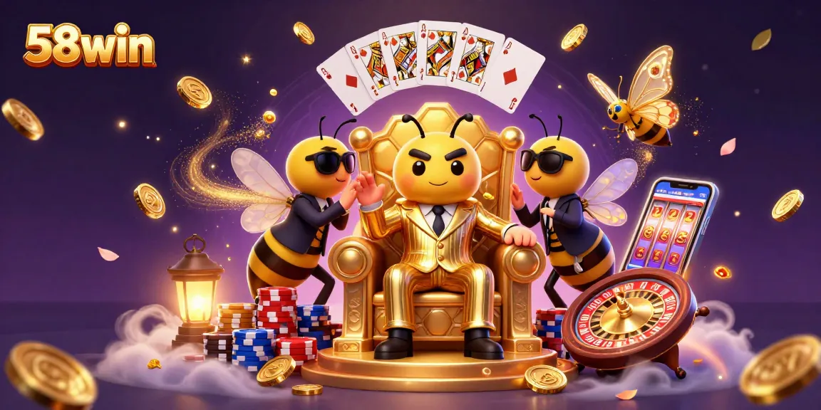 Experience 58win's vibrant casino thrill with captivating characters and dazzling gaming elements.