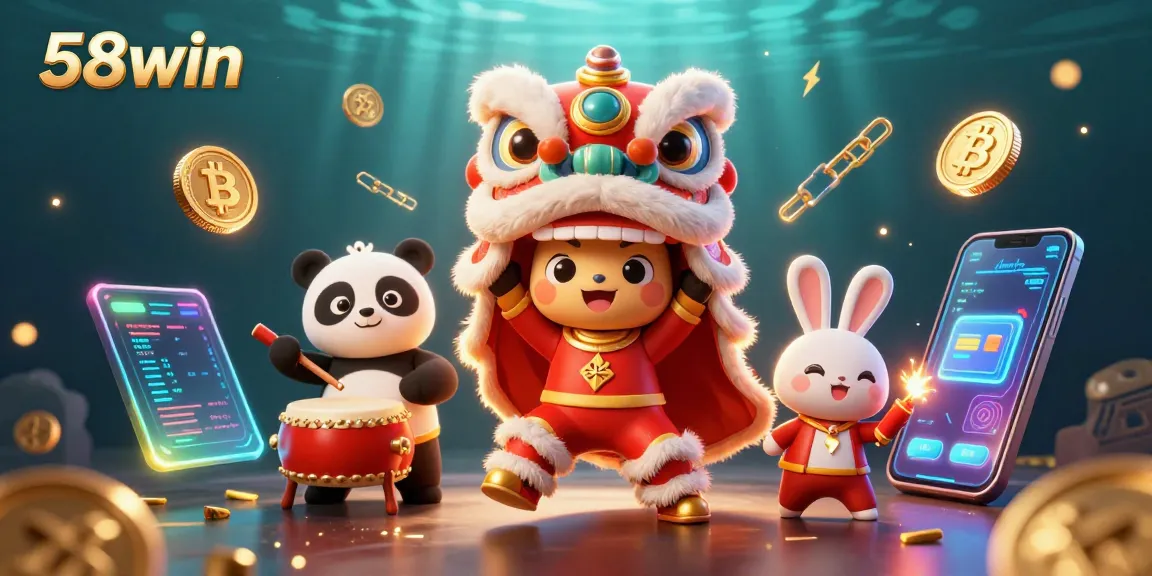 Experience exciting gameplay at 58win with vibrant characters, crypto coins, and captivating visuals.