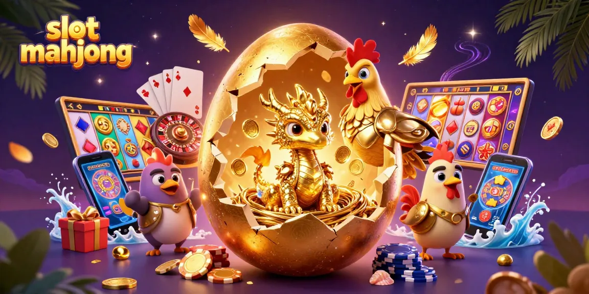Engage with slot mahjong in this vibrant scene showcasing a golden dragon and exciting game elements.