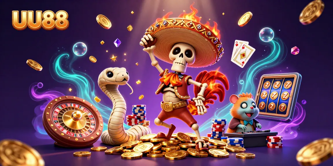 Experience excitement with UU88's thrilling victory dance in a vibrant casino setting