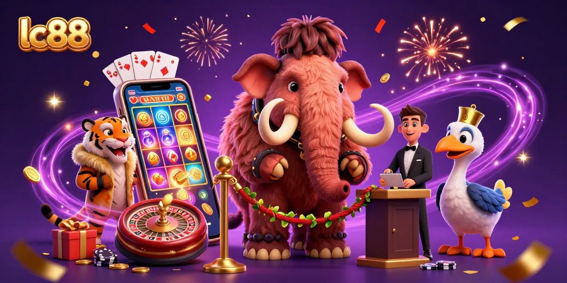 Experience the excitement of lc88 with a colorful casino scene featuring unique characters and interactive elements.