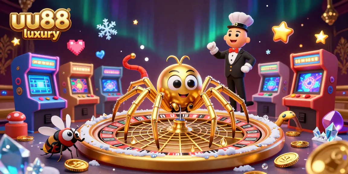 Experience thrilling gameplay with uu88 luxury's vibrant casino scene as colorful characters engage in betting.