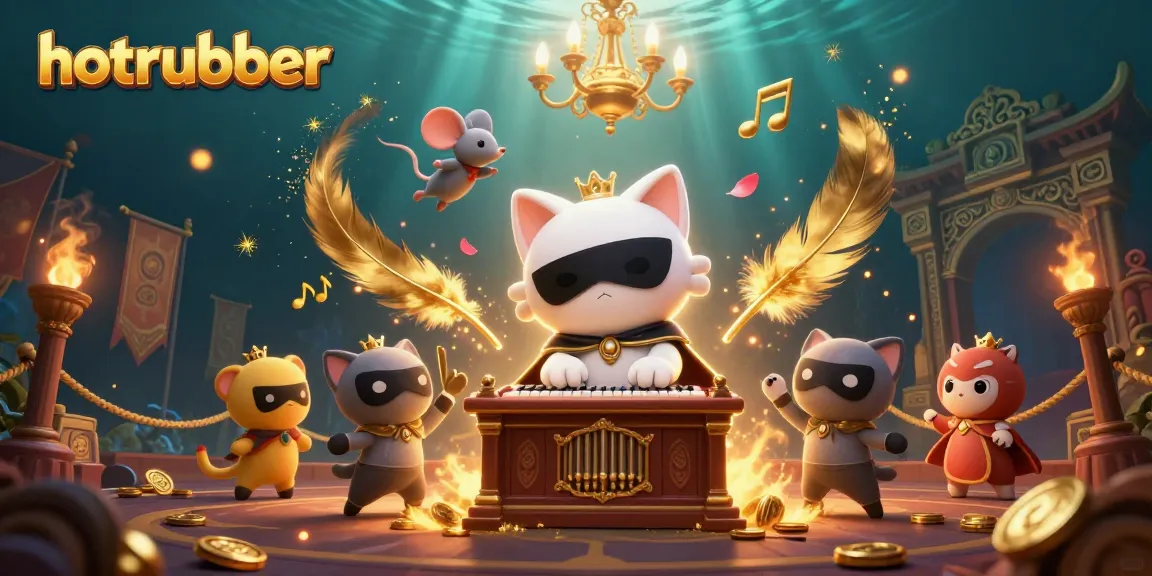 Experience the excitement of hotrubber gaming with a dynamic 3D casino scene featuring vibrant characters and captivating elements.