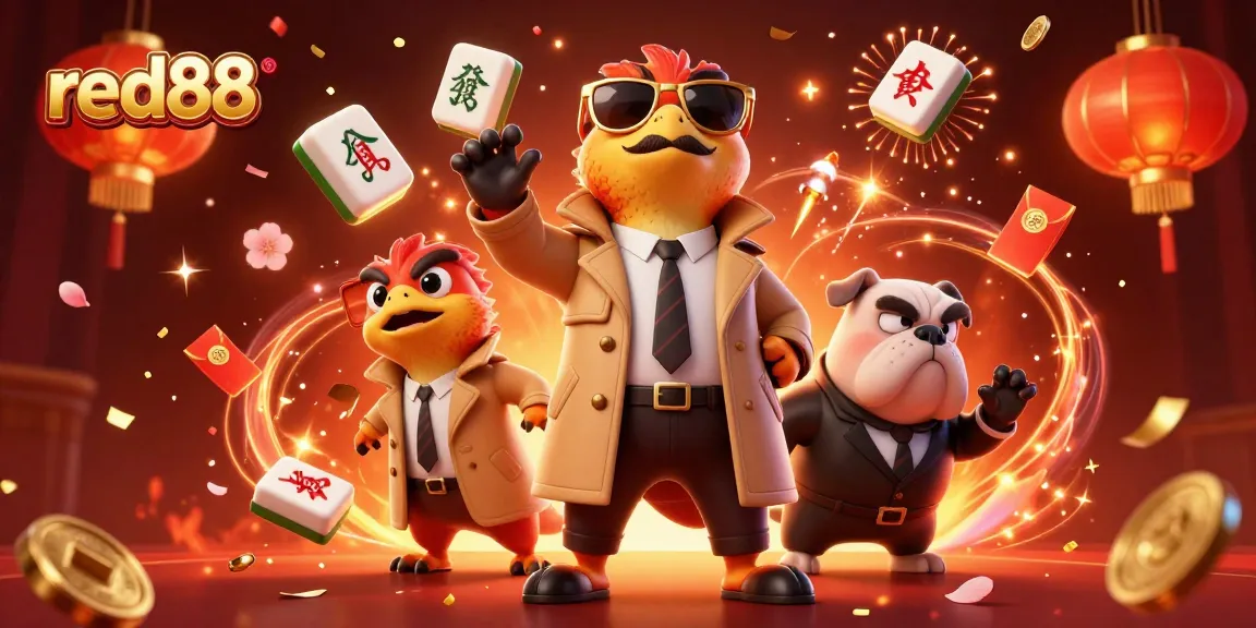 Experience excitement with red88 as three raptors in a trench coat try to enter a VIP casino lounge.
